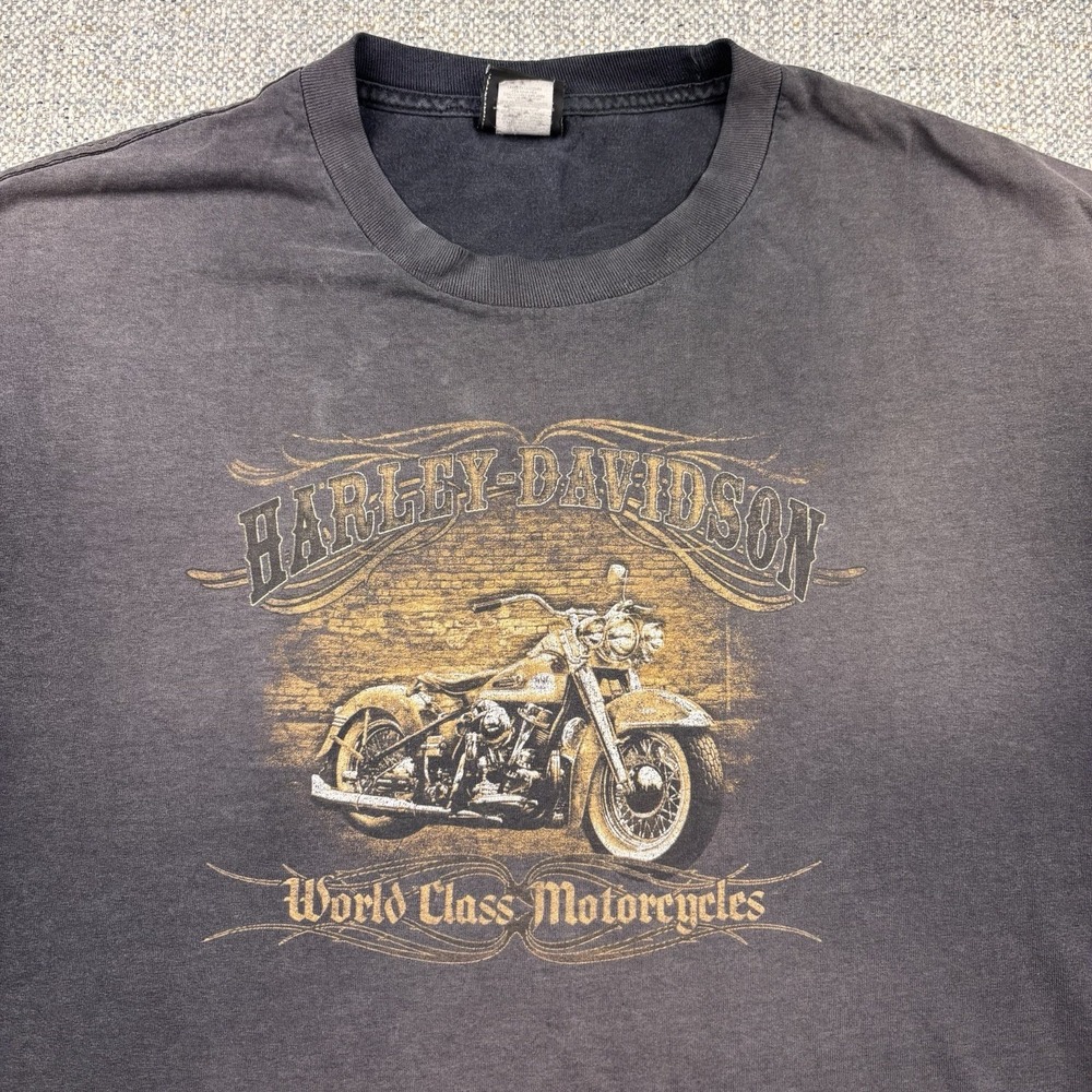 Vintage Harley Davidson World Class Motorcycles Graphic Tee T-Shirt Black Sz 2XL - Picture 2 of 8